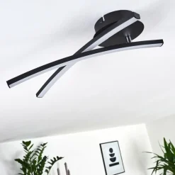 Plafonnier Aringa LED Noir, 1 lumière