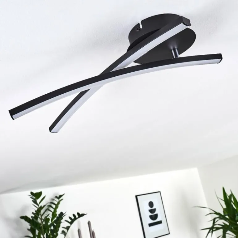 Plafonnier Aringa LED Noir, 1 lumière
