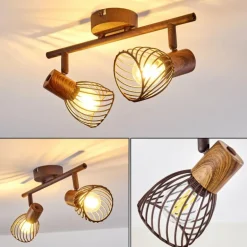 Plafonnier Arjen Rouille, 2 lumières