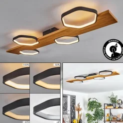 Plafonnier Arminda LED Écru, Noir, 1 lumière