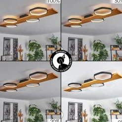 Plafonnier Arminda LED Écru, Noir, 1 lumière