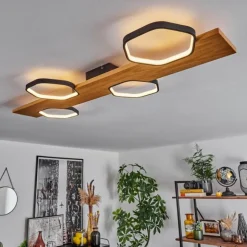 Plafonnier Arminda LED Écru, Noir, 1 lumière