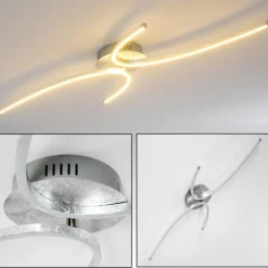 Plafonnier Askim LED Argenté, 1 lumière