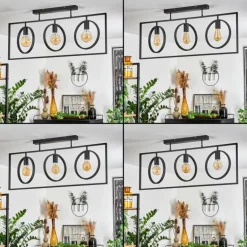 Plafonnier Assiniboia Noir, 3 lumières