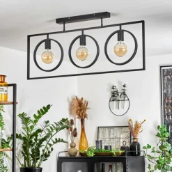 Plafonnier Assiniboia Noir, 3 lumières