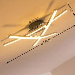 Plafonnier ATOME LED Chrome, 3 lumières