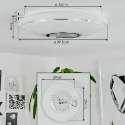 Plafonnier Auxerre LED Blanc, 1 lumière