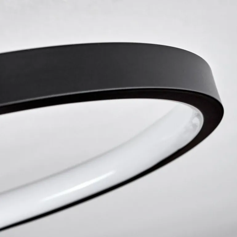 Plafonnier Avelal LED Brun, Couleur bois, Noir, 1 lumière