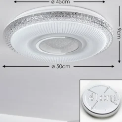 Plafonnier Avoriaz LED Blanc, 2 lumières, Télécommandes, Changeur de couleurs