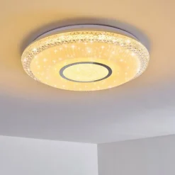 Plafonnier Avoriaz LED Blanc, 2 lumières, Télécommandes, Changeur de couleurs