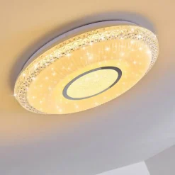 Plafonnier Avoriaz LED Blanc, 2 lumières, Télécommandes, Changeur de couleurs