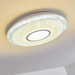 Plafonnier Avoriaz LED Blanc, 2 lumières, Télécommandes, Changeur de couleurs