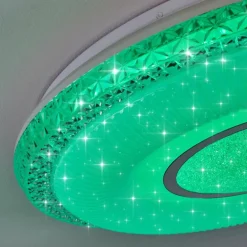 Plafonnier Avoriaz LED Blanc, 2 lumières, Télécommandes, Changeur de couleurs