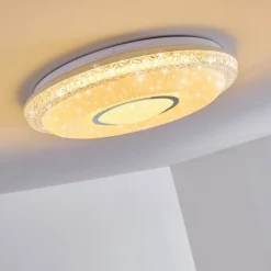 Plafonnier Avoriaz LED Blanc, 2 lumières, Télécommandes, Changeur de couleurs