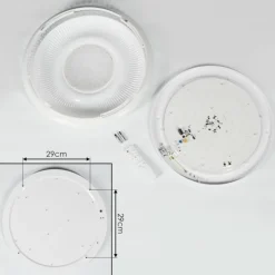 Plafonnier Avoriaz LED Transparent, Blanc, 1 lumière, Télécommandes