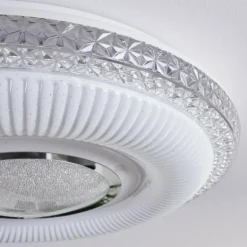 Plafonnier Avoriaz LED Transparent, Blanc, 1 lumière, Télécommandes