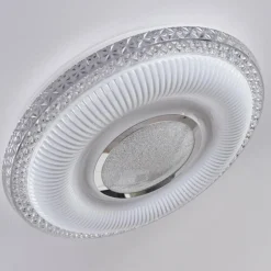 Plafonnier Avoriaz LED Transparent, Blanc, 1 lumière, Télécommandes