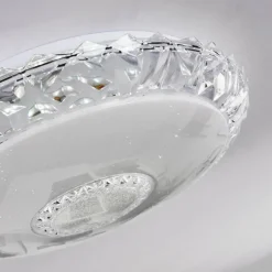 Plafonnier Avoriaz LED Transparent, Blanc, 1 lumière, Télécommandes