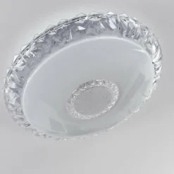 Plafonnier Avoriaz LED Transparent, Blanc, 1 lumière, Télécommandes