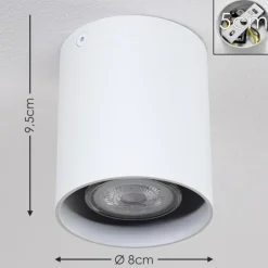 Plafonnier Awuna Blanc, 1 lumière