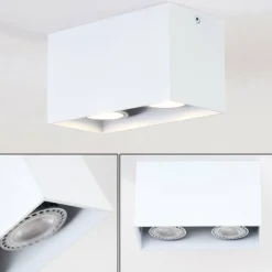 Plafonnier Awuna Blanc, 2 lumières