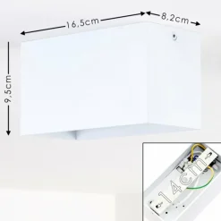 Plafonnier Awuna Blanc, 2 lumières