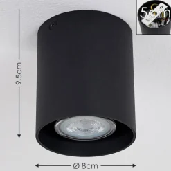 Plafonnier Awuna Noir, 1 lumière