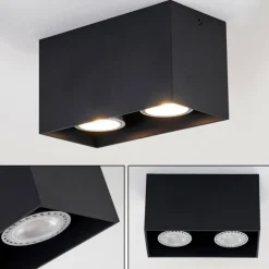 Plafonnier Awuna Noir, 2 lumières