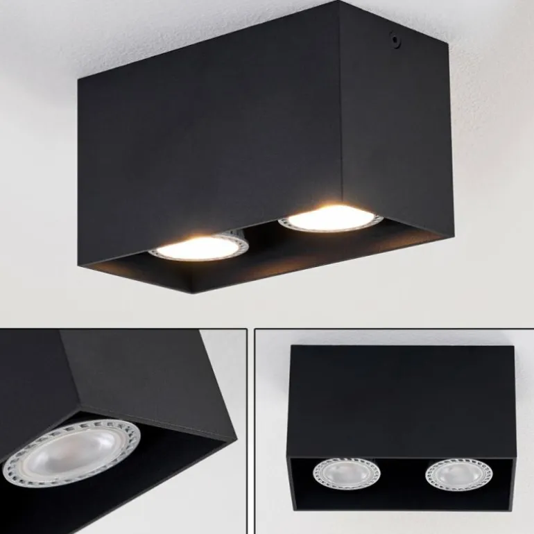 Plafonnier Awuna Noir, 2 lumières