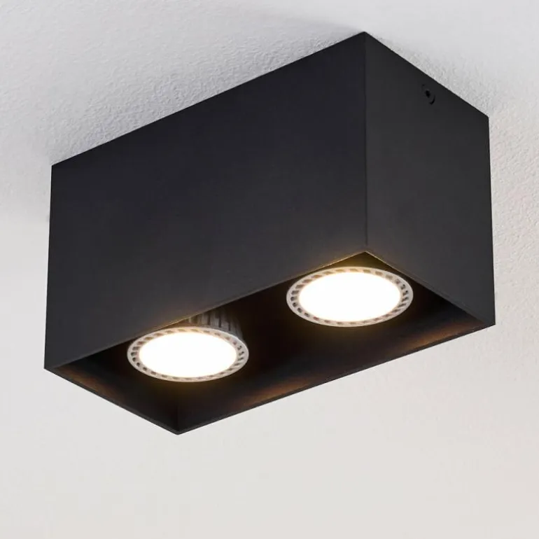 Plafonnier Awuna Noir, 2 lumières