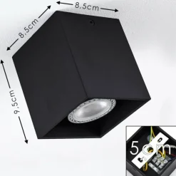 Plafonnier Awuna Noir, 1 lumière