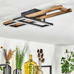 Plafonnier Ayajasco LED Écru, Noir, 1 lumière