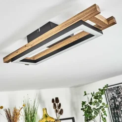 Plafonnier Ayajasco LED Écru, Noir, 1 lumière