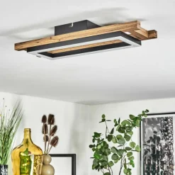 Plafonnier Ayajasco LED Écru, Noir, 1 lumière