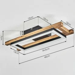 Plafonnier Ayajasco LED Écru, Noir, 1 lumière