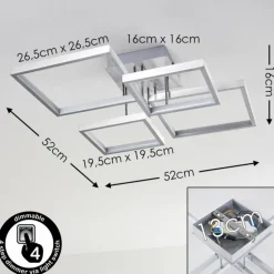 Plafonnier Bacolod LED Aluminium, 1 lumière