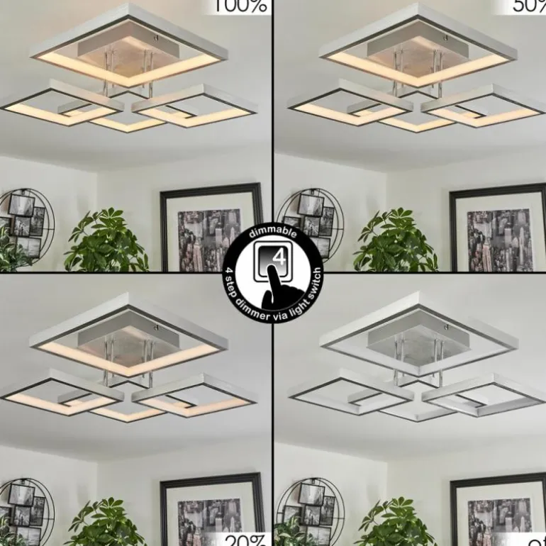 Plafonnier Bacolod LED Aluminium, 1 lumière