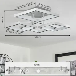 Plafonnier Bacolod LED Aluminium, 1 lumière