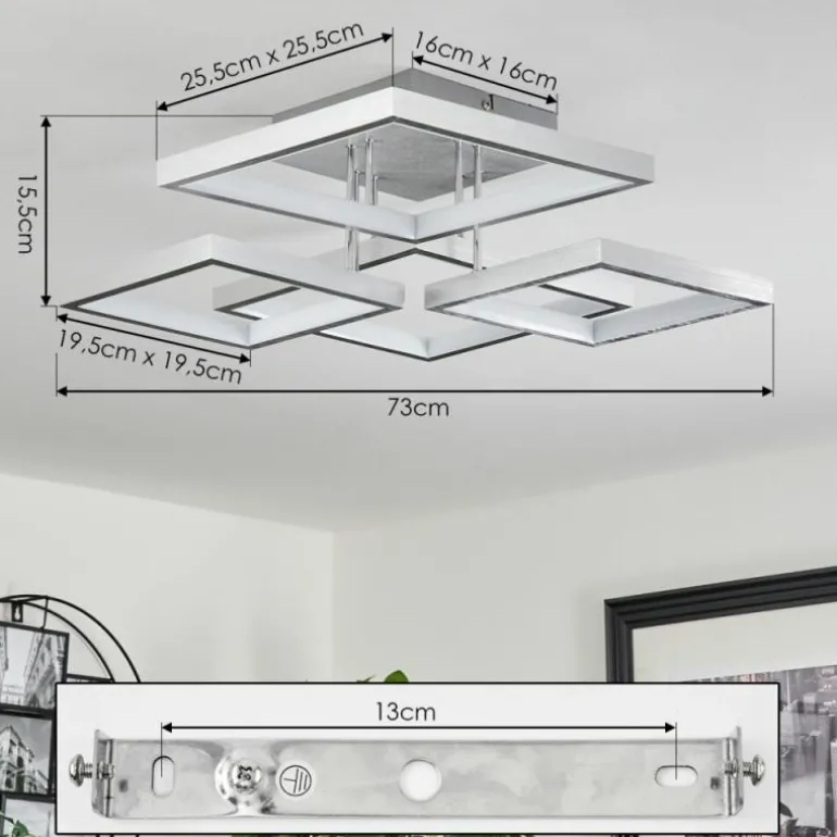 Plafonnier Bacolod LED Aluminium, 1 lumière