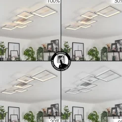 Plafonnier Bacolod LED Argenté, 1 lumière