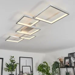 Plafonnier Bacolod LED Argenté, 1 lumière