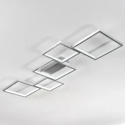 Plafonnier Bacolod LED Argenté, 1 lumière