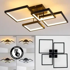 Plafonnier Bacolod LED Noir, 1 lumière