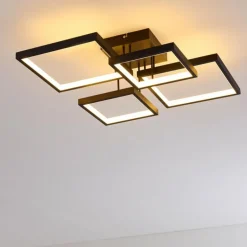 Plafonnier Bacolod LED Noir, 1 lumière