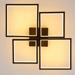 Plafonnier Bacolod LED Noir, 1 lumière