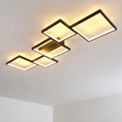 Plafonnier Bacolod LED Noir, 1 lumière