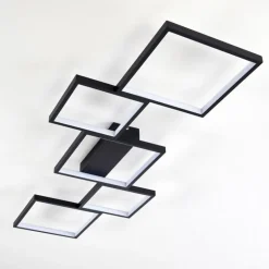 Plafonnier Bacolod LED Noir, 1 lumière