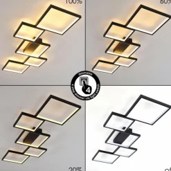 Plafonnier Bacolod LED Noir, 1 lumière