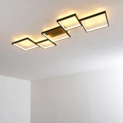 Plafonnier Bacolod LED Noir, 1 lumière