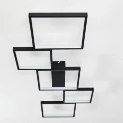 Plafonnier Bacolod LED Noir, 1 lumière